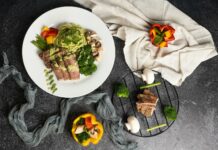 달라진 식단 트렌드, 꾸준한 실천이 건강을 만든다 a white plate topped with meat and veggies